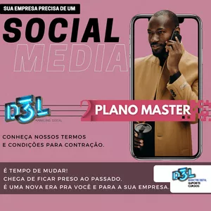 Imagem de capa para o Serviço online PLANO MASTER - Social Media - 6 MESES D3L MKT DIG