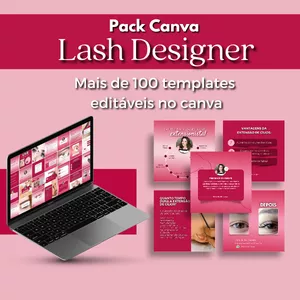 Imagem do curso Pack Canva Lash Designer