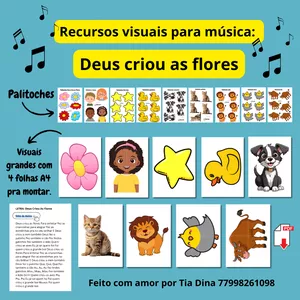 Imagem de capa para o Curso online Recursos visuais para música: Deus criou as flores