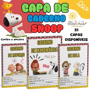 Imagem de capa para o Ebook KIT CAPA DE CADERNO SNOOP