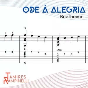 Imagem de capa para o Curso online "Ode Alegria" de Beethoven (Arranjo para Violão Solo - Por Tamires Rampinelli)