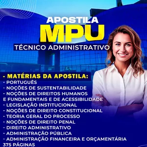Imagem de capa para o Ebook MPU 2025: Apostila Técnico Administrativo