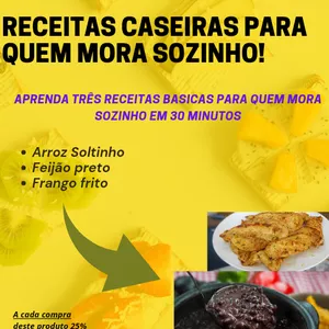 Imagem de capa para o Ebook RECEITAS CASEIRAS PARA QUEM MORA SOZINHO