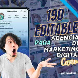 Imagen de portada para Ebook 190 Templates Editables para marketing digital