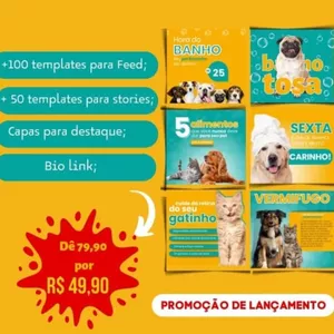Imagem de capa para o Curso online POST PARA PETSHOP 200 CRIATIVOS QUE VENDEM E GERAM VALOR PARA SUA CLINICA VETERINARIA E PET SHOP