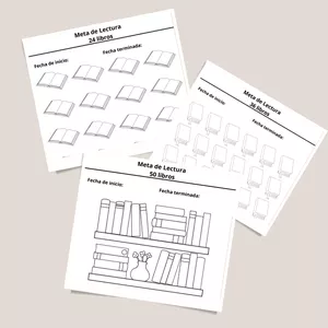 Imagen de portada para Ebook Metas de lectura- 5 plantillas diferentes 