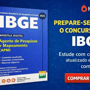 Imagem de capa para o Ebook Material de Estudo Completo para o Concurso IBGE 2026