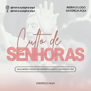 Imagem de capa para o Ebook (Exclusivo) Template CANVA Para Culto de Senhoras