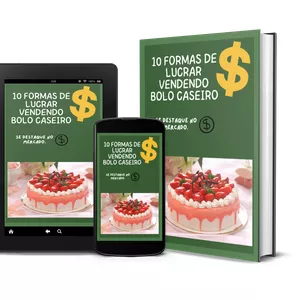 Imagem de capa para o Ebook 10 passos para ganhar dinheiro vendendo bolo caseiro.
