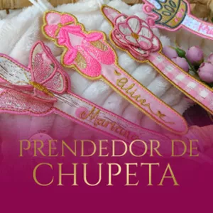 Imagem de capa para o Curso online Projeto Prendedor de Chupeta na bordadeira 