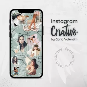 Imagem de capa para o Curso online Instagram Criativo by Carla Valentim