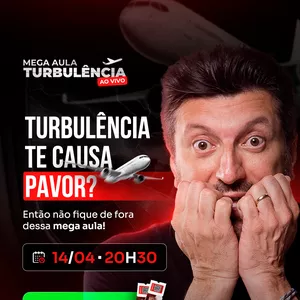 Imagem de capa para o Evento online MEGA AULA TURBULÊNCIA