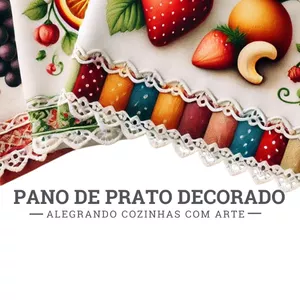 Imagem de capa para o Curso online Curso de Pano de Prato Decorado