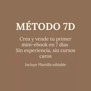 Imagen de portada para Ebook Método 7D – Crea y vende tu primer mini-ebook