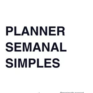 Imagem de capa para o Curso online PLANNER SEMANAL SIMPLES
