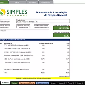 Imagem de capa para o Ebook Planilha Simples Nacional - Todos os Anexos