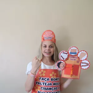 Imagem de capa para o Ebook MAIO LARANJA - Avental, viseira e pulseira 