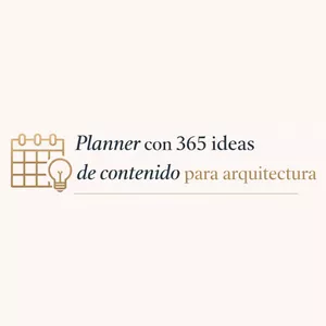 Imagen de portada para Curso online Planner con 365 ideas de contenido para arquitectura