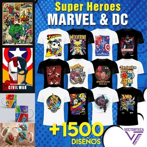 Imagen de portada para Curso online SUBLIMACION DTF SUPER HEROES VECTOR MARVEL DC