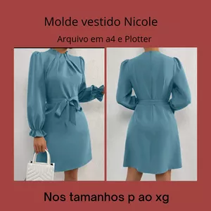 Imagem de capa para o Ebook Molde vestido Nicole 