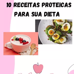 Imagem de capa para o Ebook 10 RECEITAS DE LANCHES PROTEICOS PARA SUA DIETA