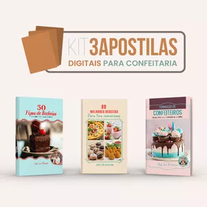 Kit 3 Apostilas digitais de Confeitaria + Minicurso>