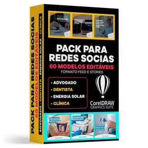 Imagem de capa para o Curso online  Pack de Artes em Corel Draw para Mídias Sociais 
