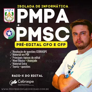 Imagem de capa para o Curso online Pré-edital PMPA + PMSC - CEBRASPE Informática