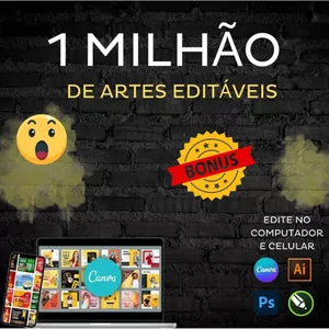 Imagem de capa para o Ebook Mega Pack do Designer +1 Milhão de Arquivos 100% Editáveis PSD CDR e Canva + Super Bônus
