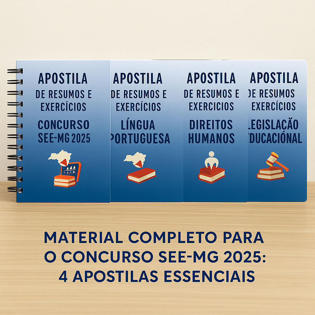 Imagem de Material Completo para o Concurso SEE-MG 2025: 4 Apostilas Essenciais criado por LILIANE REZENDE ANASTACIO na hotmart