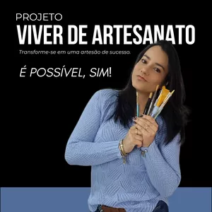 Imagem de capa para o Curso online PROJETO VIVER DE ARTESANATO - LIVIA FIORELLI