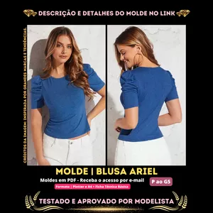 Imagem de capa para o Curso online [Molde em PDF] - Blusa Ariel. ID 2839671