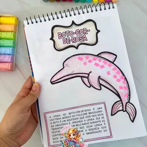 Imagem de capa para o Curso online Atividades de Artes Boto-Cor-de-Rosa 🐬
