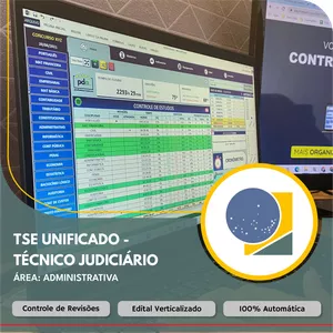 Imagem do curso Planilha do Aprovado - TSE - Técnico Judiciário - Área Administrativa