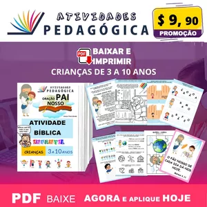 Imagem de capa para o Ebook ATIVIDADE BÍBLICA INFANTIL ORAÇÃO DO PAI NOSSO