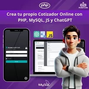 Imagen de portada para Curso online Crea tu propio Cotizador Online con PHP, MySQL, JS y ChatGPT