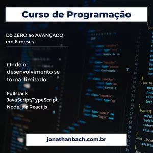 Imagem de capa para o Curso online Curso de programação Fullstack JavaScript/TypeScript, NodeJS e ReactJS