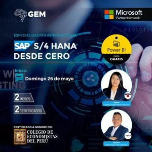 Imagen de portada para Curso online ESPECIALIZACIÓN EN SAP S4/HANA DESDE CERO