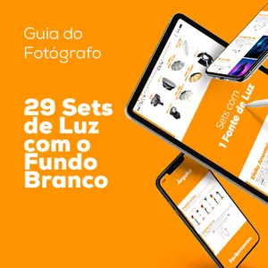 Imagem de capa para o Curso online Guia do Fotógrafo: 29 Sets de Luz com o Fundo Branco