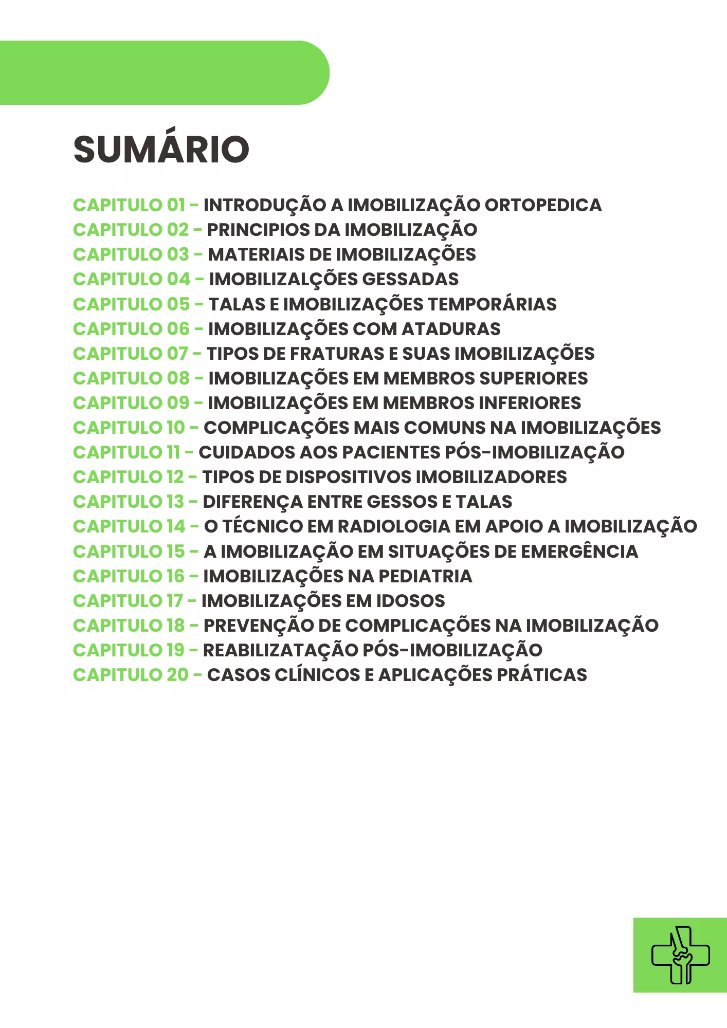 EBOOK - IMOBILIZAÇÃO ORTOPÉDICA — imagem 2