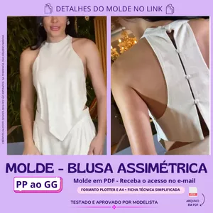 Imagem de capa para o Curso online MOLDE BLUSA ASSIMÉTRICA BIA
