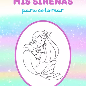 Imagen de portada para Ebook Libro para colorear mis sirenitas