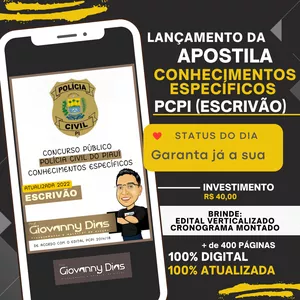 Imagem de capa para o Ebook APOSTILA PCPI ESCRIVÃO - (CONHECIMENTOS ESPECÍFICOS) 