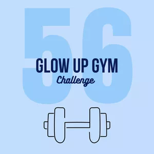 Imagem de capa para o Ebook Glow Up GYM time em 56 dias 