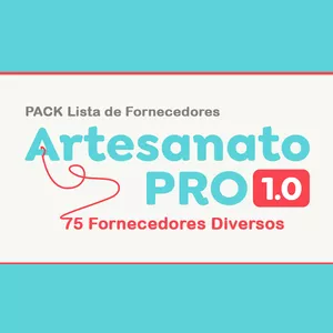 Imagem de capa para o Ebook ArtesanatoPRO 1.0 - PACK 75 Fornecedores