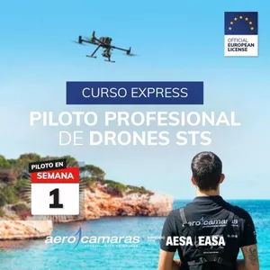 Imagen de portada para Curso online Curso Express de Piloto Profesional de Drones (A1/A3 y STS)