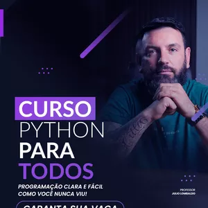 Imagem de capa para o Curso online Python para todos