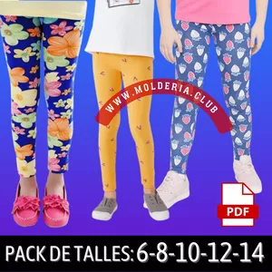 Imagen de portada para Curso online Molde Patrón Calza Leggings para Niñas