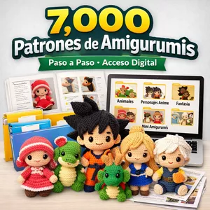 Imagen de portada para Curso online Mega Pack de 7.000 Patrones de Amigurumis Paso a Paso