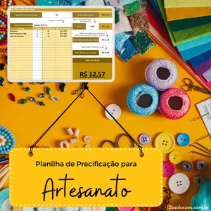 Imagem de capa para o Curso online Planilha de Precificação para Artesanato 1.0